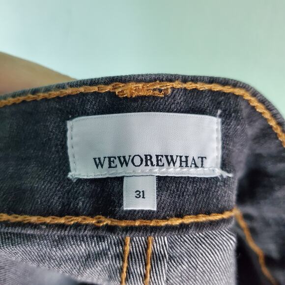 WeWoreWhat Women's High Rise Balloon Distressed Stretch Shorts Size 31 - Picture 3 of 7